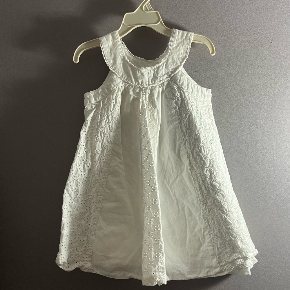 Toddler White Eyelet dress in 3T